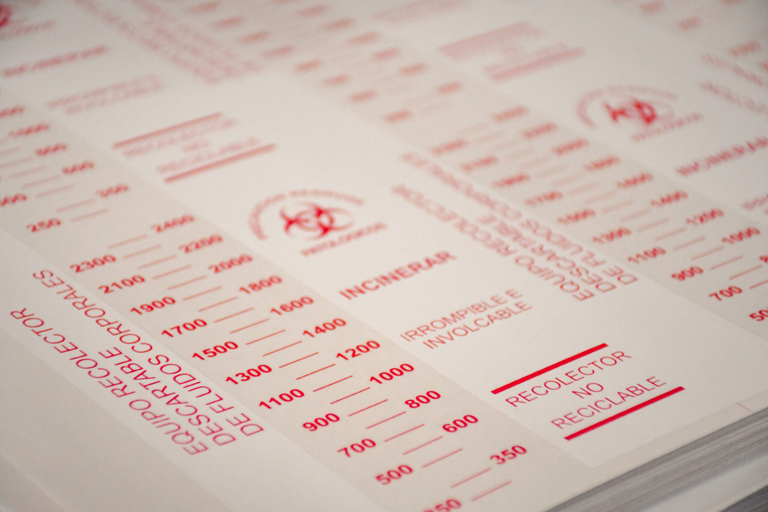 Resultado final de una tirada de impresiones en serigrafía